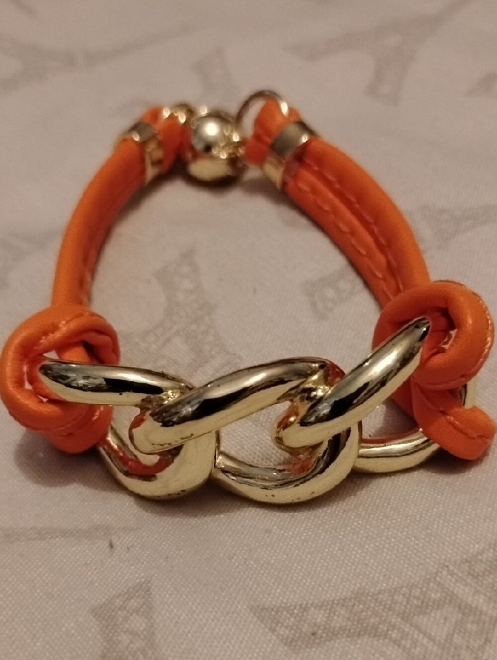 RFM by Roberto HSN Gold Bikini Link Bracelet with Interchangeable Leather Bands - Picture 4 of 4
